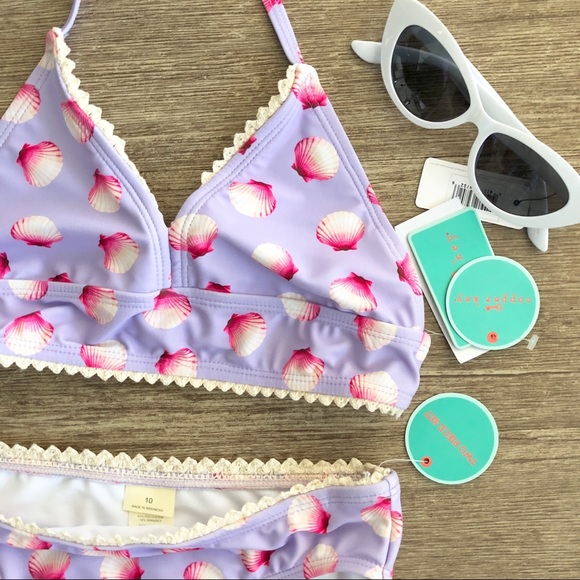 Copper Key Other - HP! Lilac Purple Seashell Crochet 2 Piece Swim Set